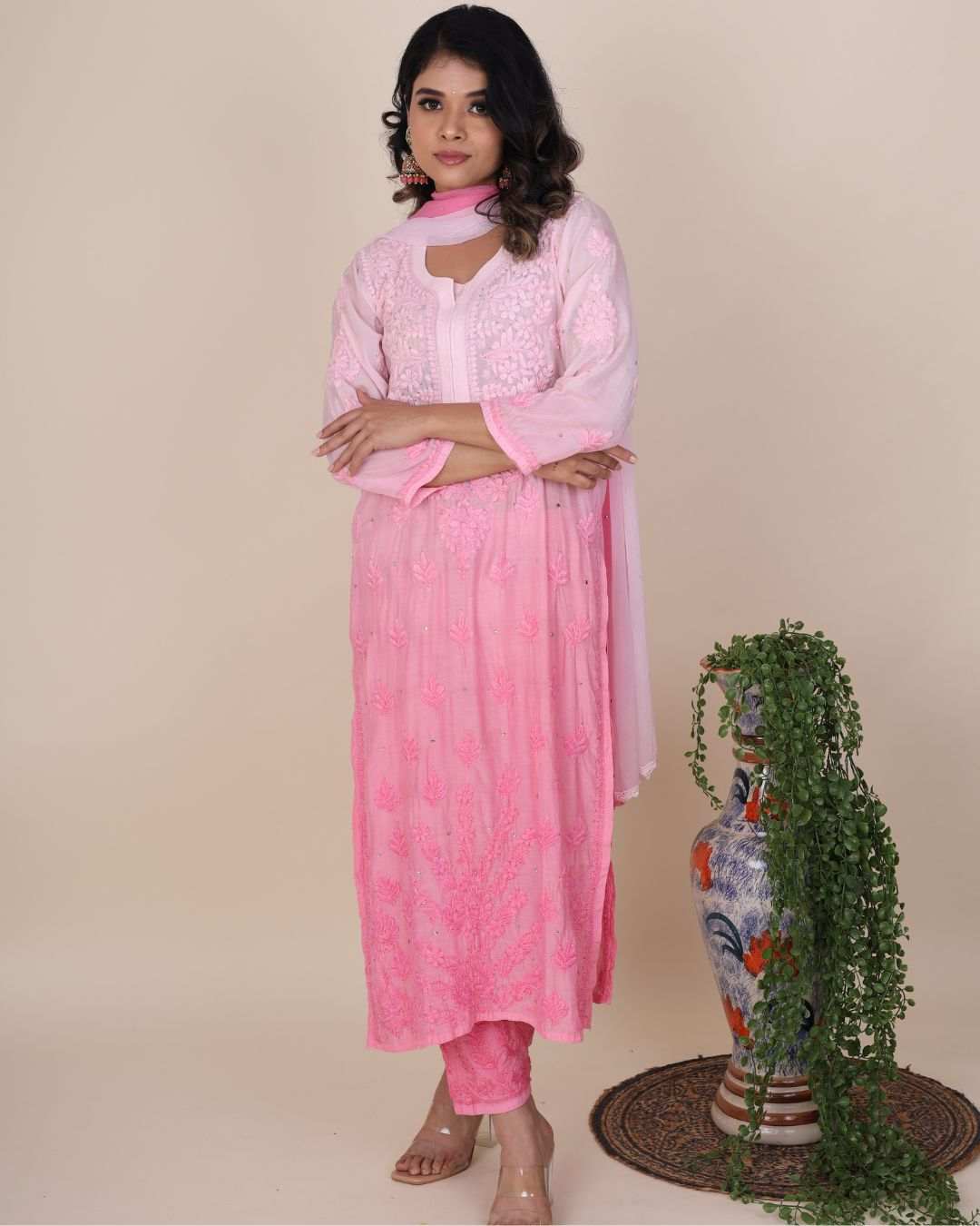 Gulaabo Sangria Chikankari Kurta Set