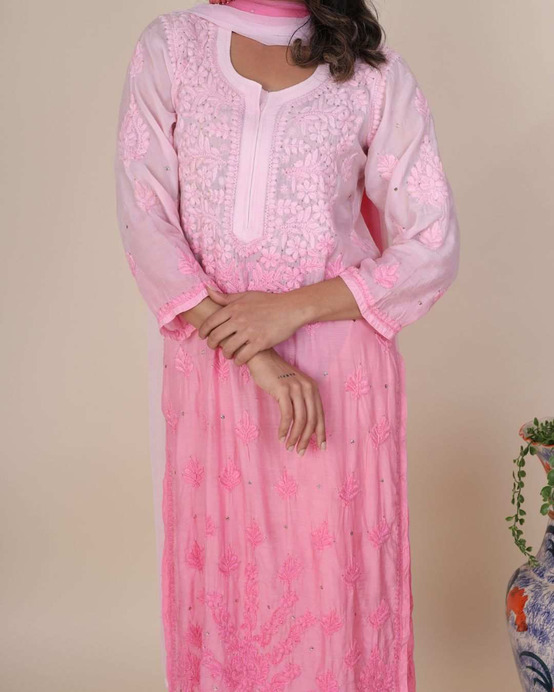 Gulaabo Sangria Chikankari Kurta Set