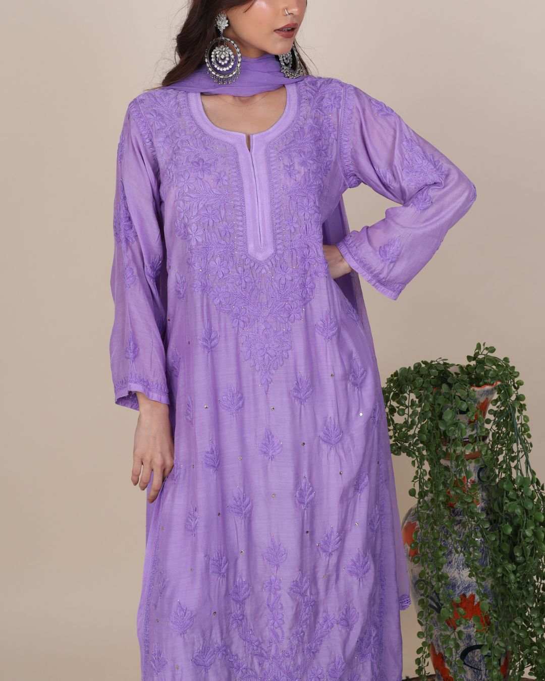 Gulaabo Plum Kurta Set 