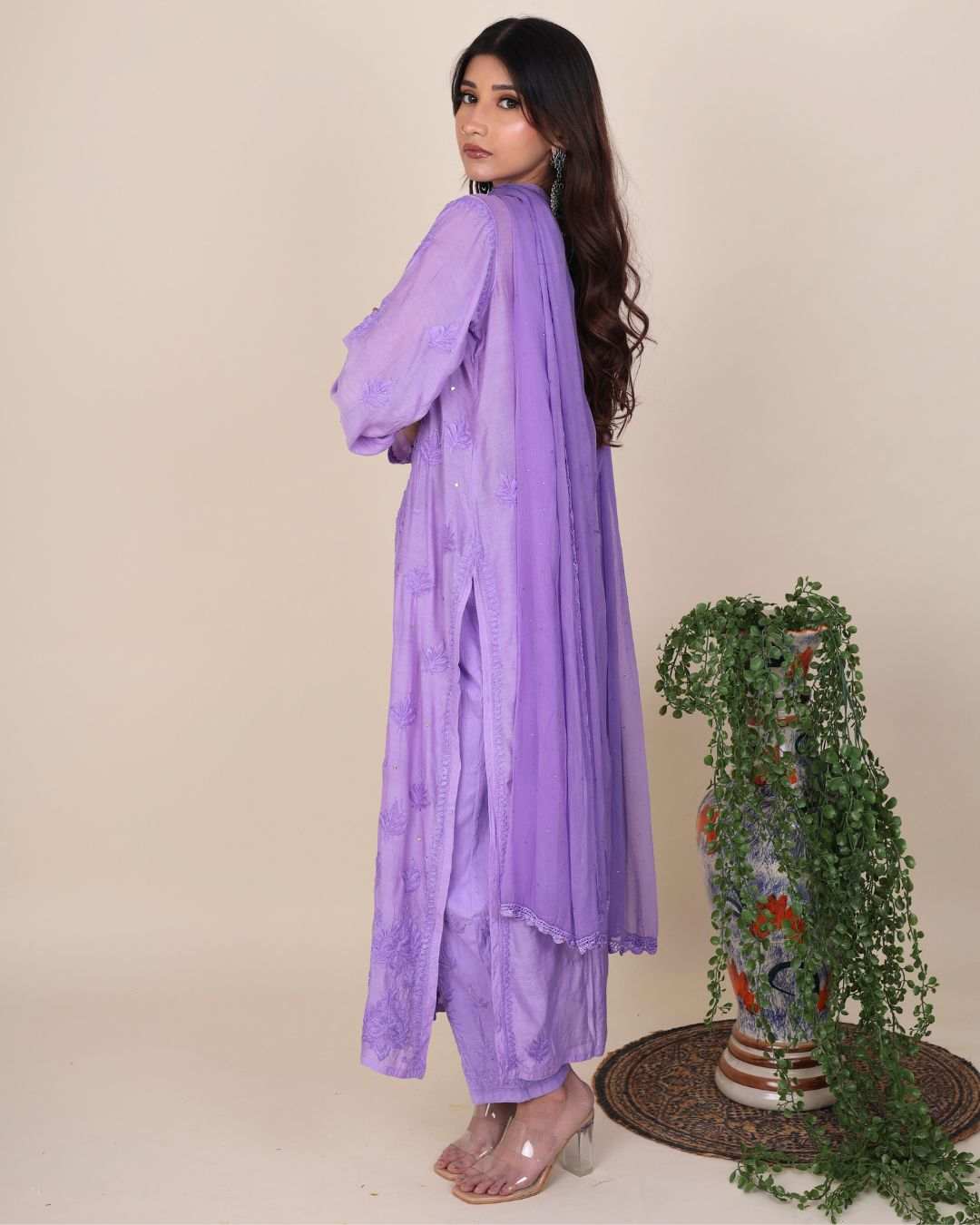 Gulaabo Plum Kurta Set 