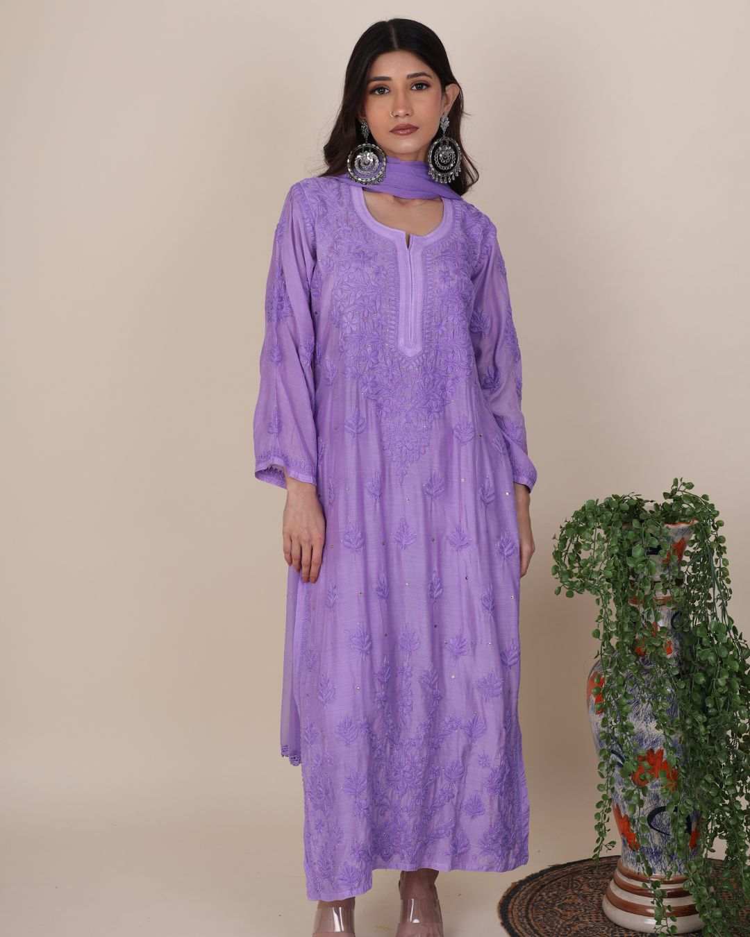 Gulaabo Plum Kurta Set 