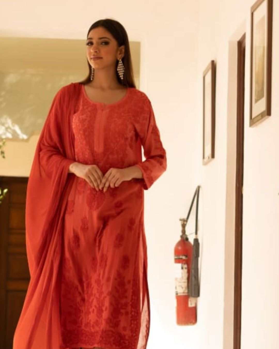 Falak Red Kurta Set 