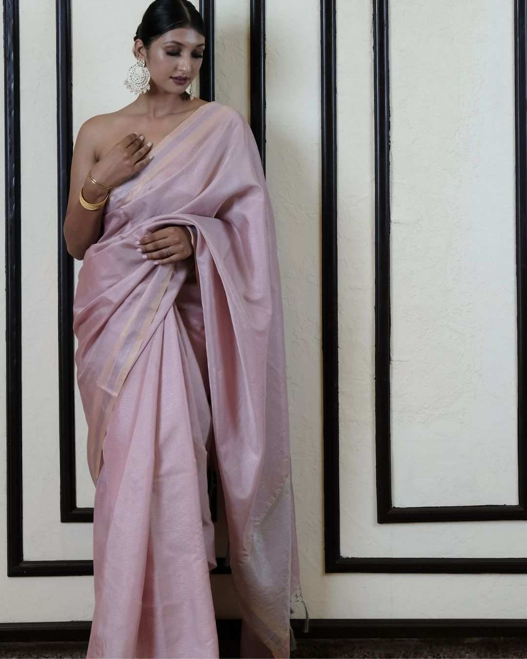 Riwaaz Pink-A-Boo-Tissue Banarasi Silk Saree