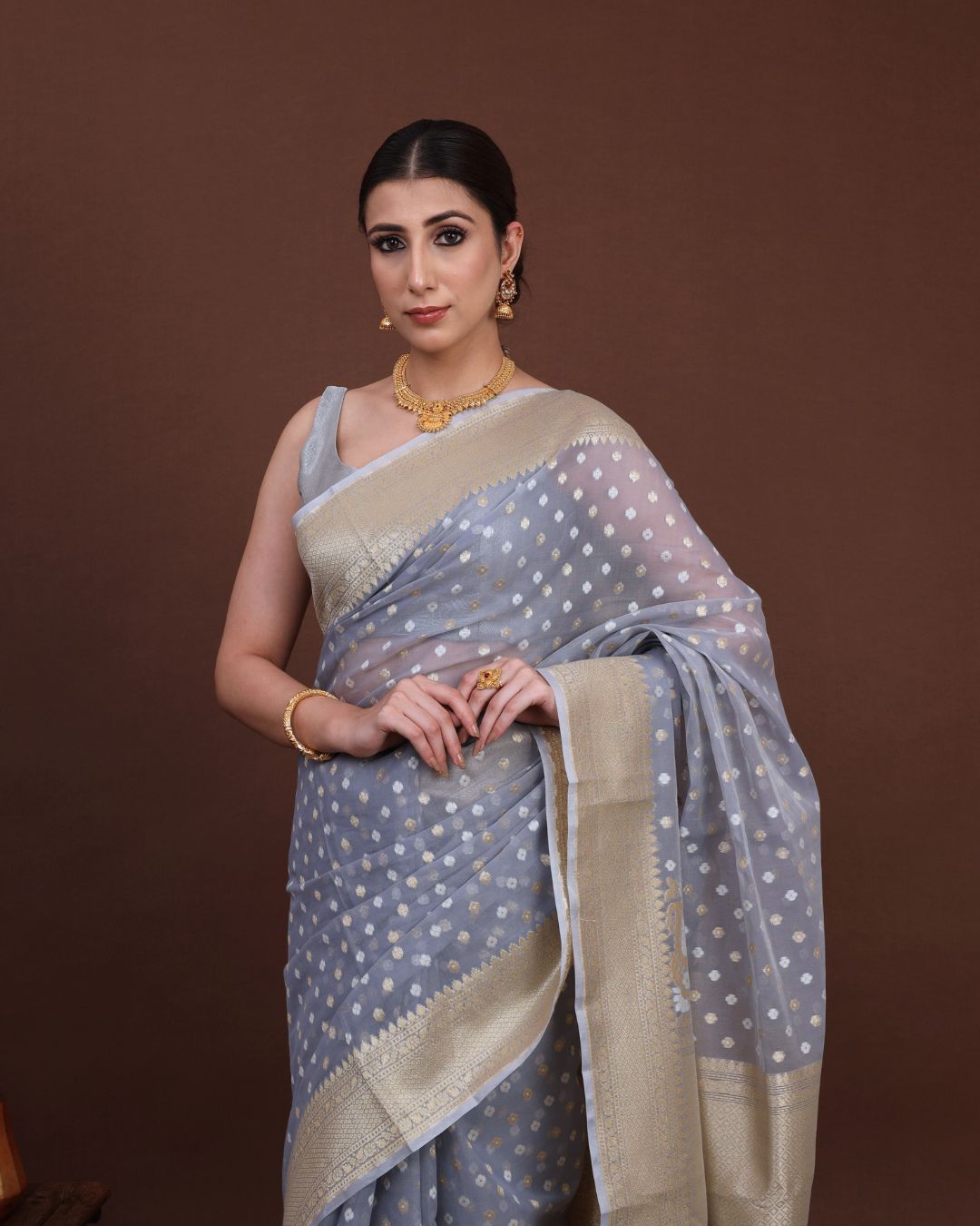 Jamdani Cotton Silk Saree -