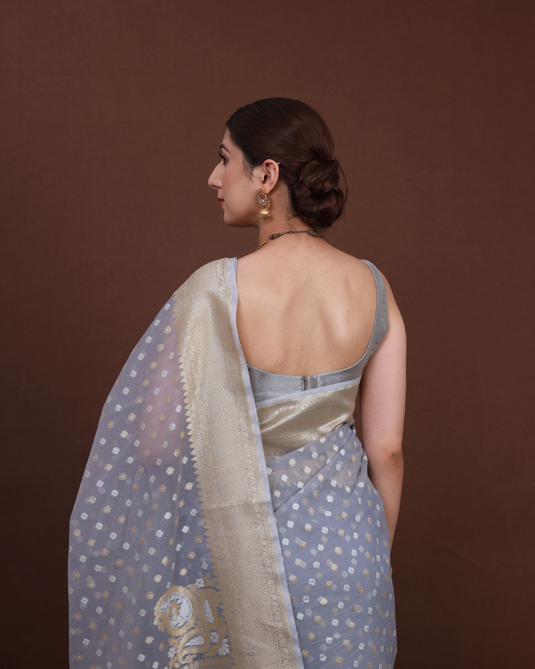 Jamdani Cotton Silk Saree -| House of AKS