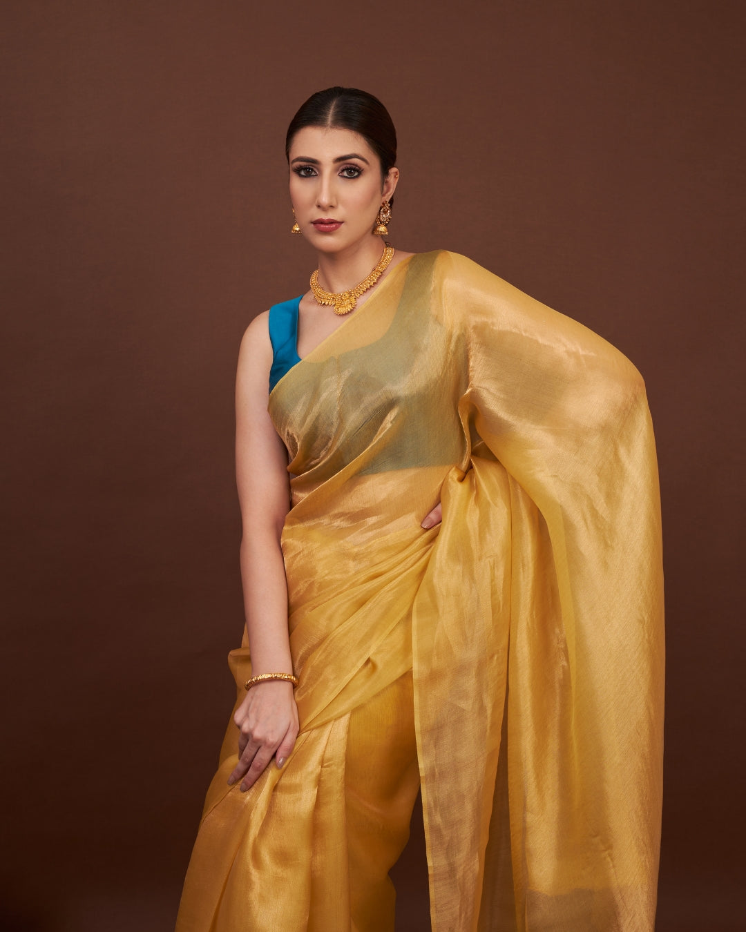 Regal Gold Tissue Silk Saree