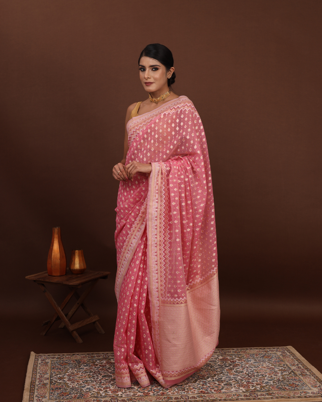 Handloom Banarasi Jamdani saree - | House of aks