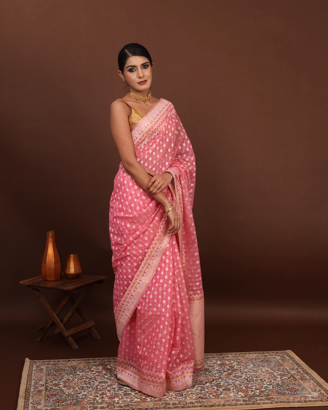 Handloom Banarasi Jamdani saree - | House of aks