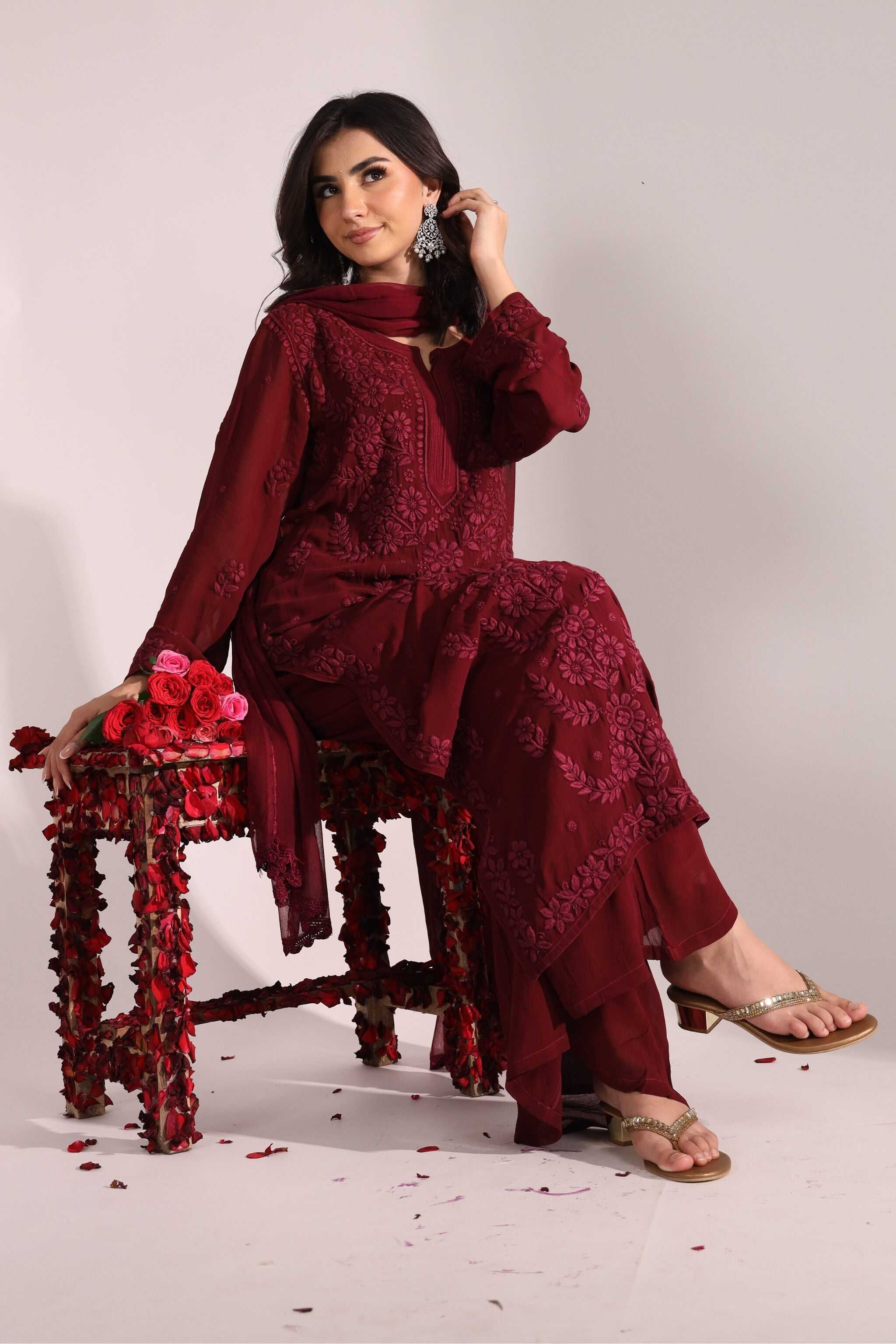 Sitara Aarzu Chikankari Set