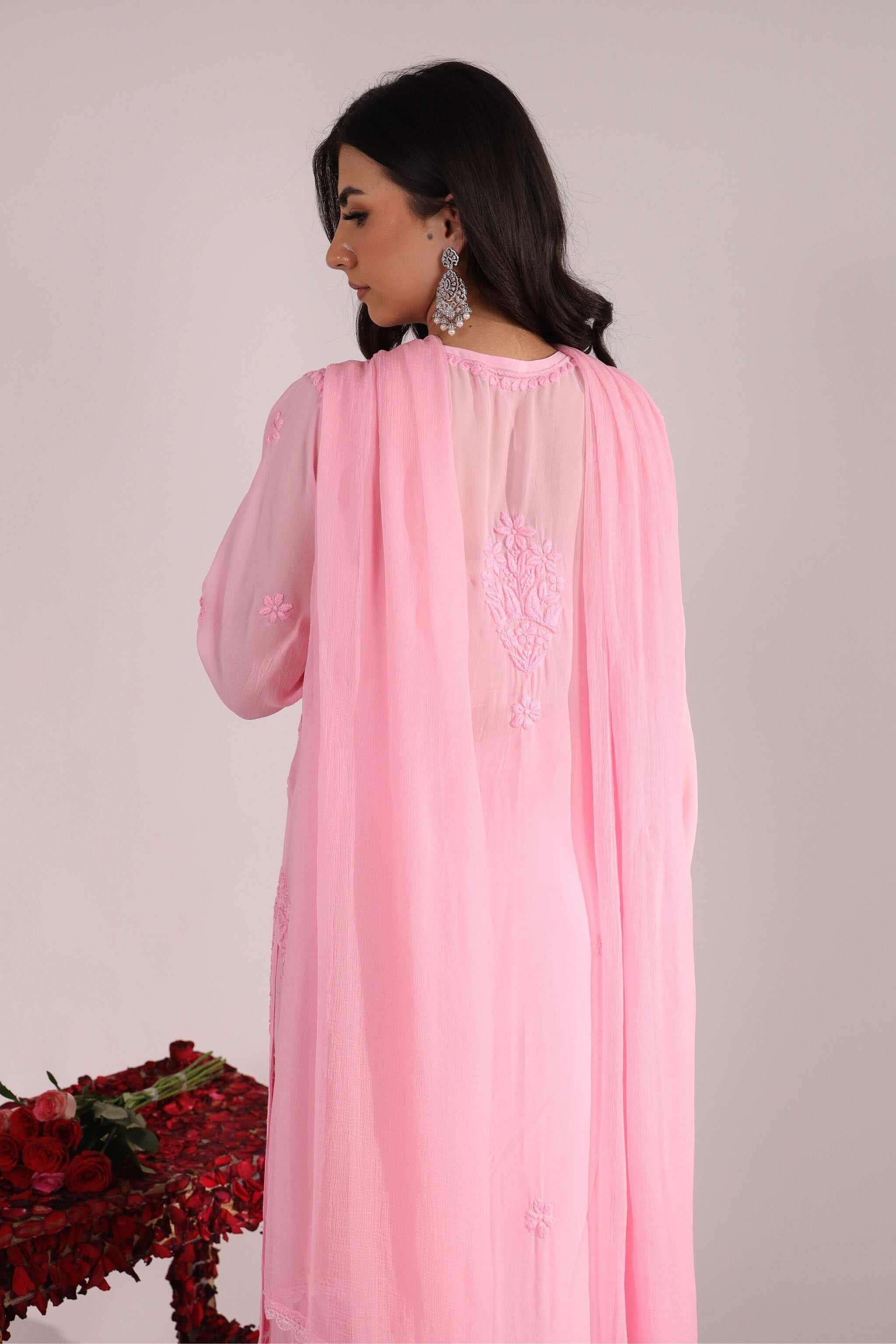 Pari Embroidered Suit Chikankari