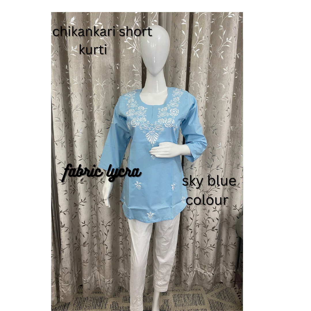 Beige chudidhar material set, chikankari-style embroidered georgette top,  solid bottom & stone work dupatta
